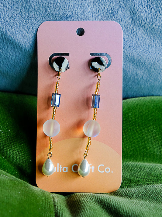 Czech Glass Raindrop Earrings