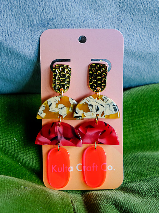 Sunset Acetate Statement Earrings